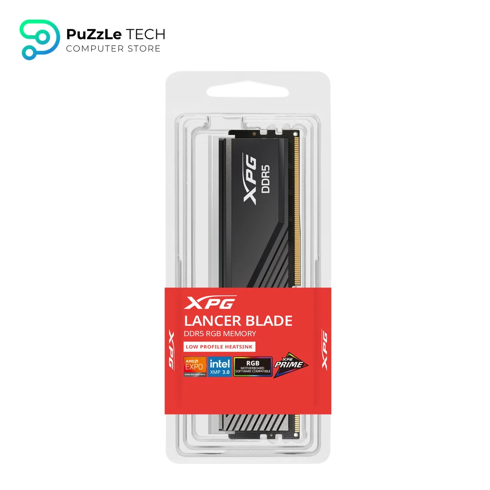 XPG LANCER BLADE RGB DDR5 32GB (2x16) 6000MT-s CL48 Desktop Memory Kit - Black 4